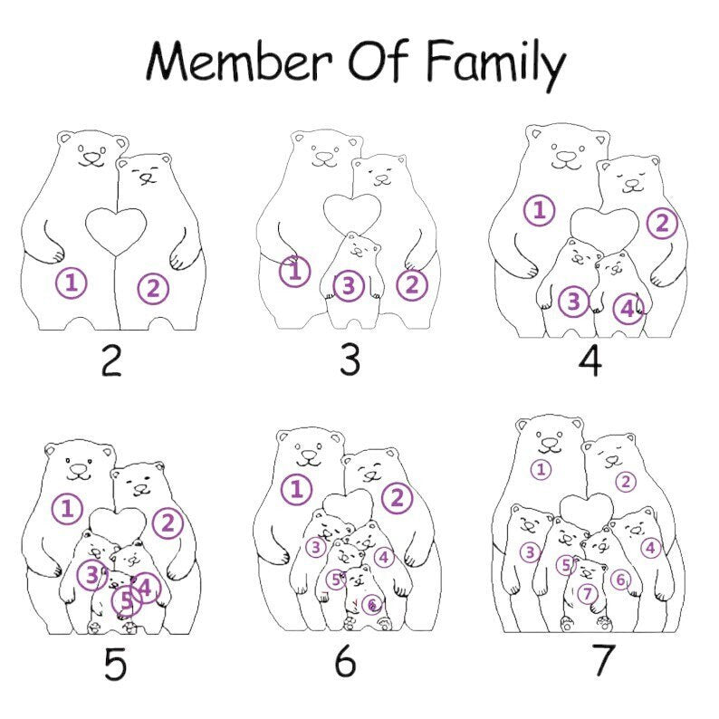 Personalised Bear Family Puzzle