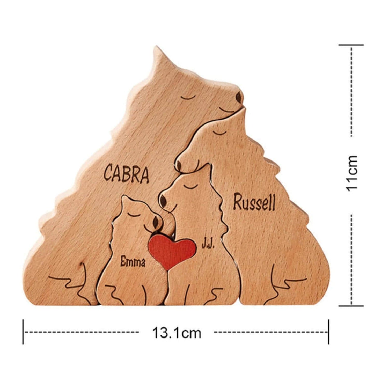 Personalised Wolf Family Puzzle