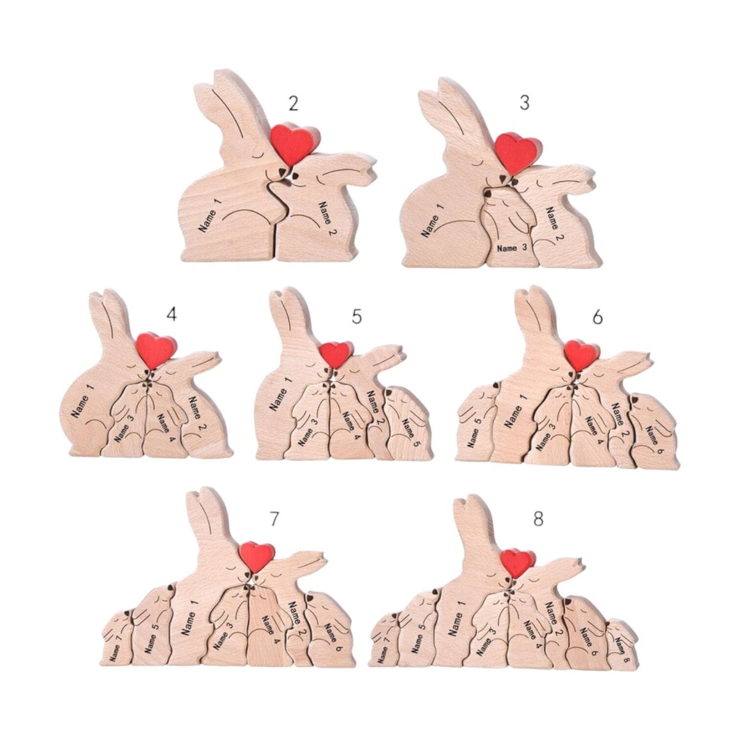 Personalised Rabbit Family Puzzle
