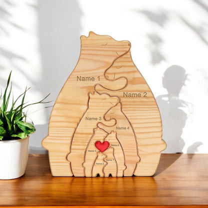 Personalised Bear Family Puzzle With Stand
