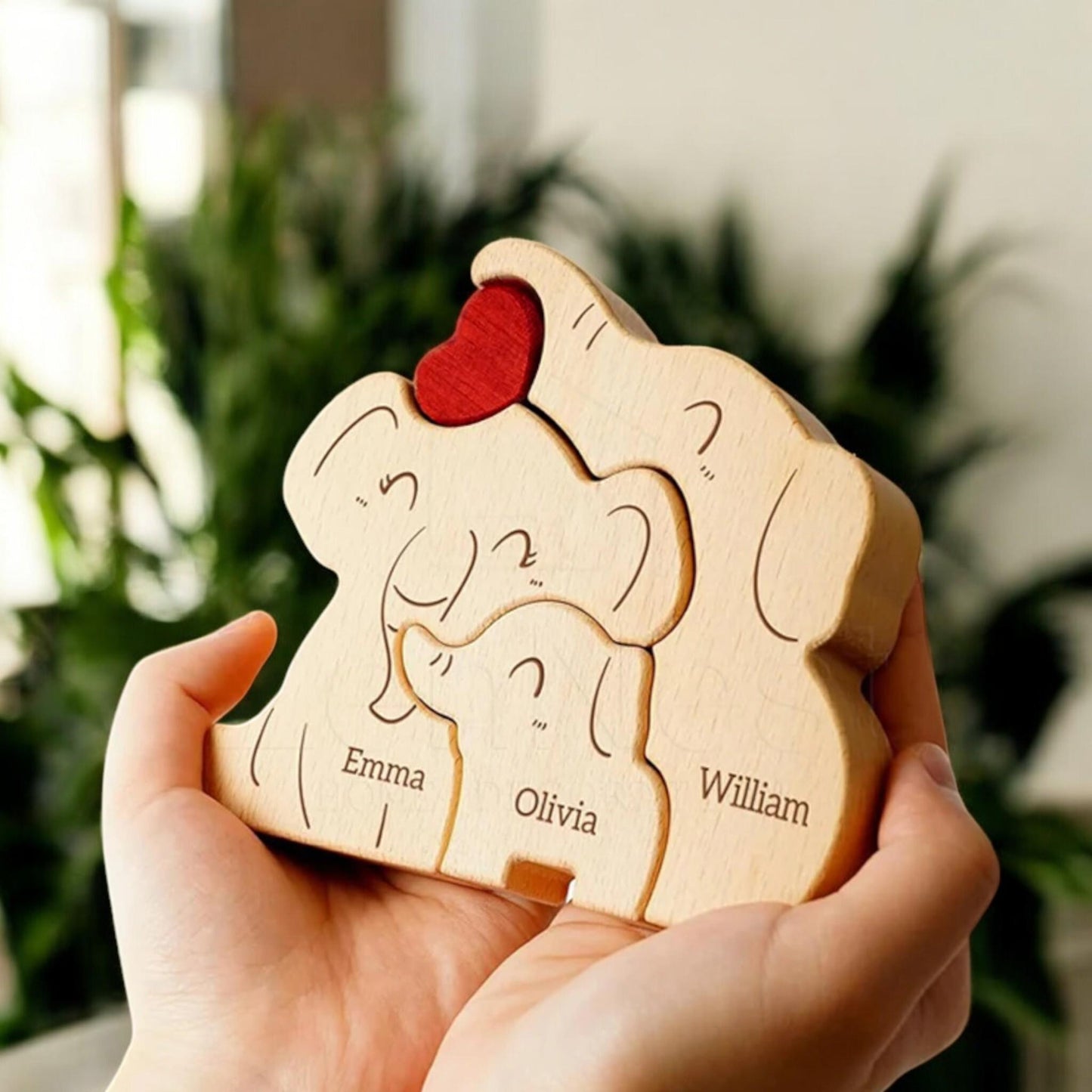 Personalised Elephant Family Puzzle