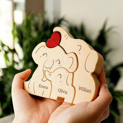 Personalised Elephant Family Puzzle