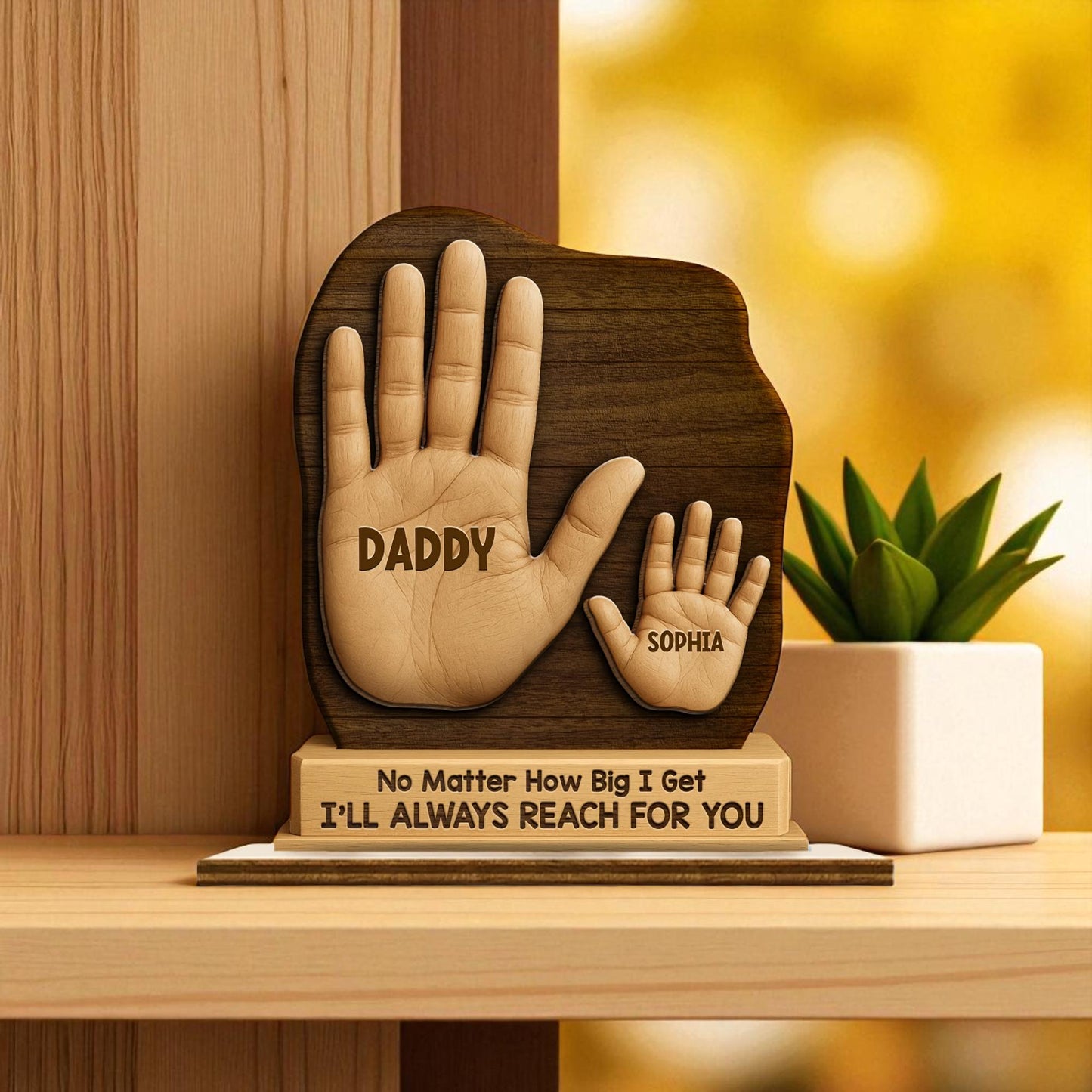 Personalised Dad Handprint Keepsake