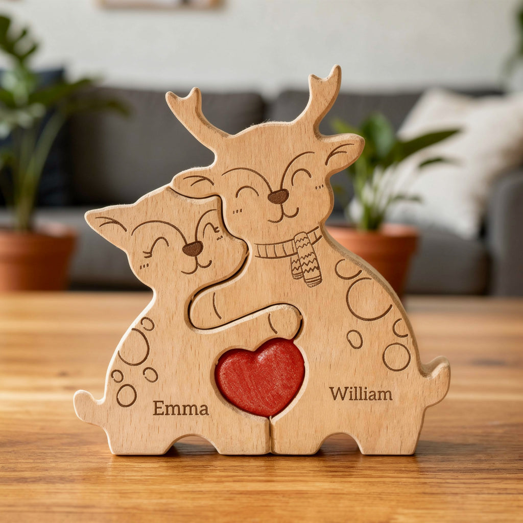 Personalised Deer Family Puzzle