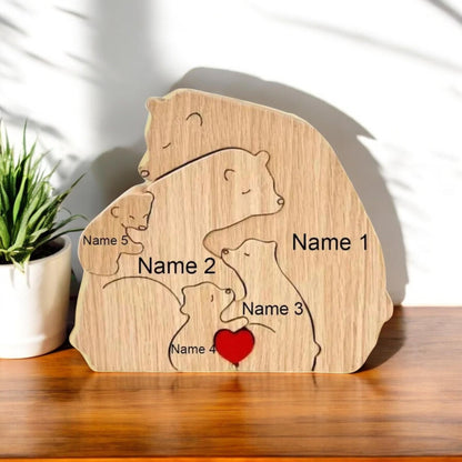 Personalised Bear Family Puzzle With Stand