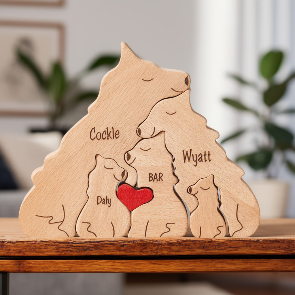Personalised Wolf Family Puzzle