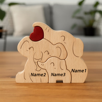 Personalised Elephant Family Puzzle