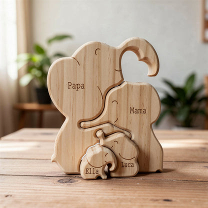 Personalised Elephant Family Puzzle