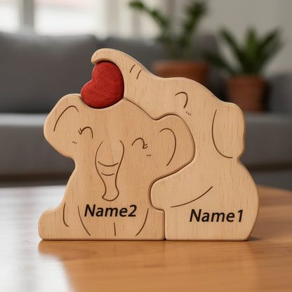 Personalised Elephant Family Puzzle