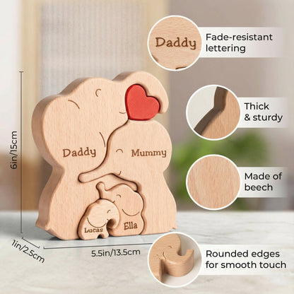 Personalised Elephant Family Puzzle