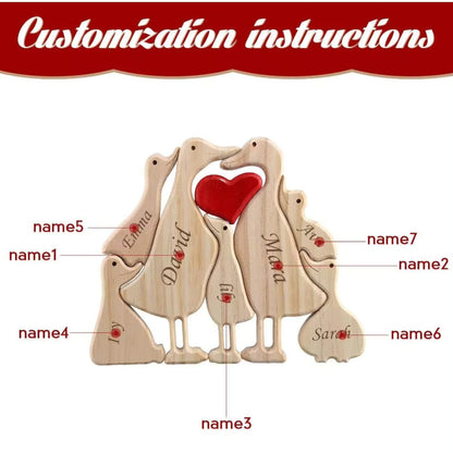 Personalised Duck Family Puzzle