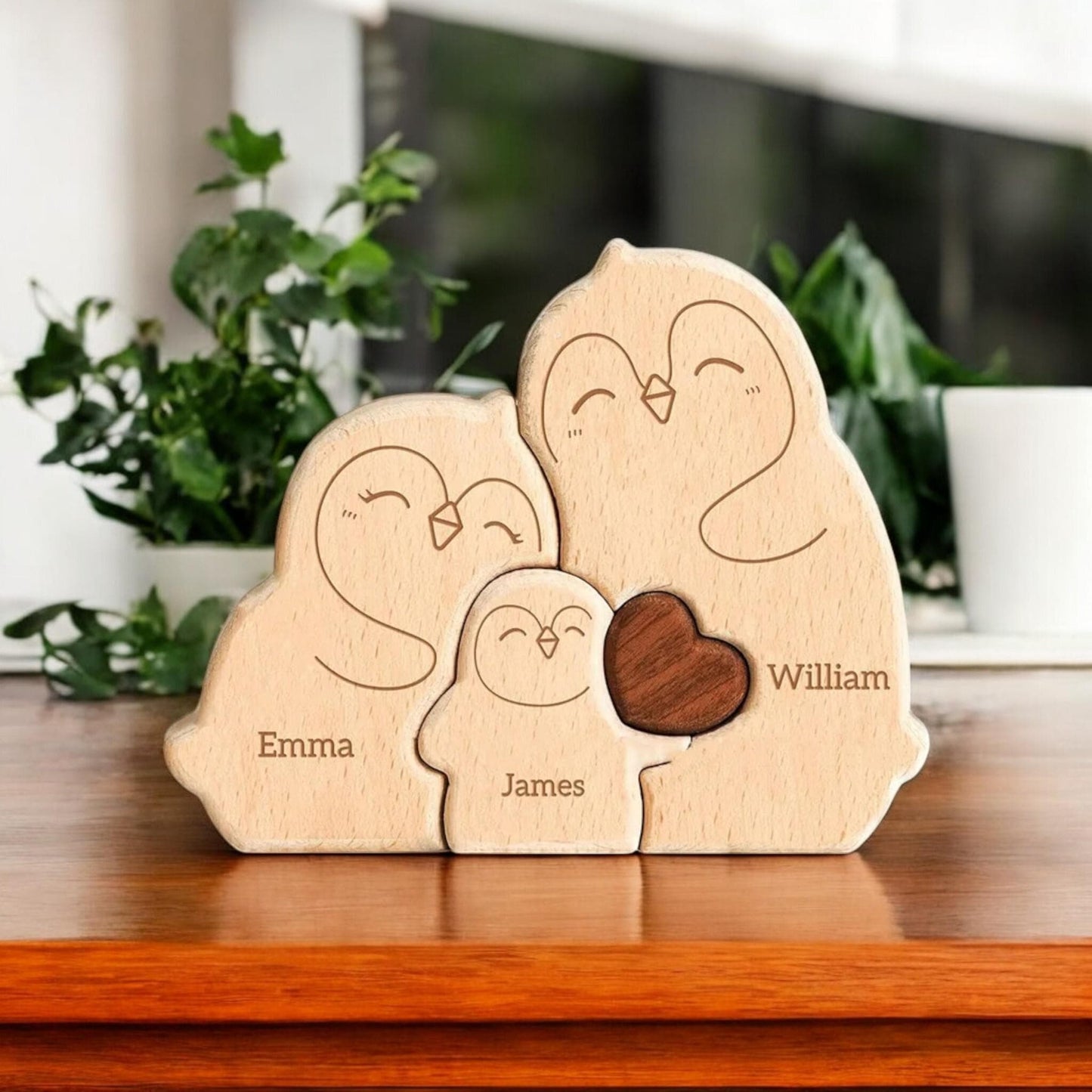 Personalised Penguin Family Puzzle
