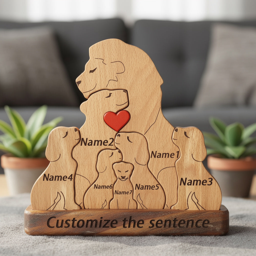 Personalised Lion Family Puzzle