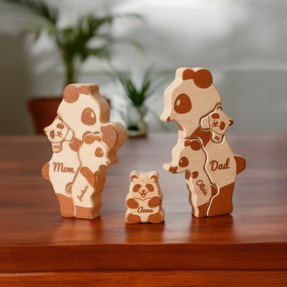 Personalised Panda Family Puzzle