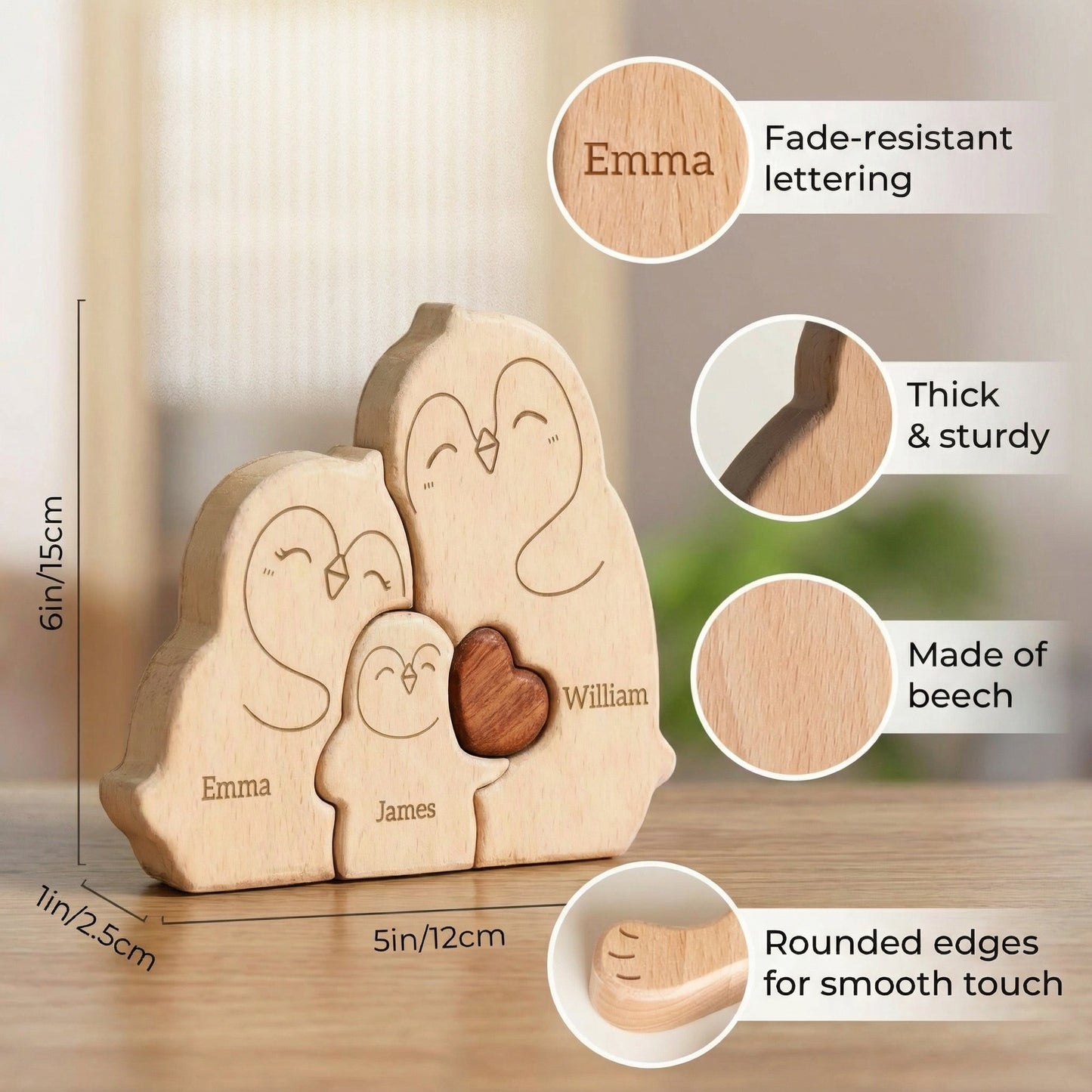 Personalised Penguin Family Puzzle