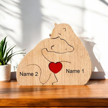 Personalised Bear Family Puzzle With Stand