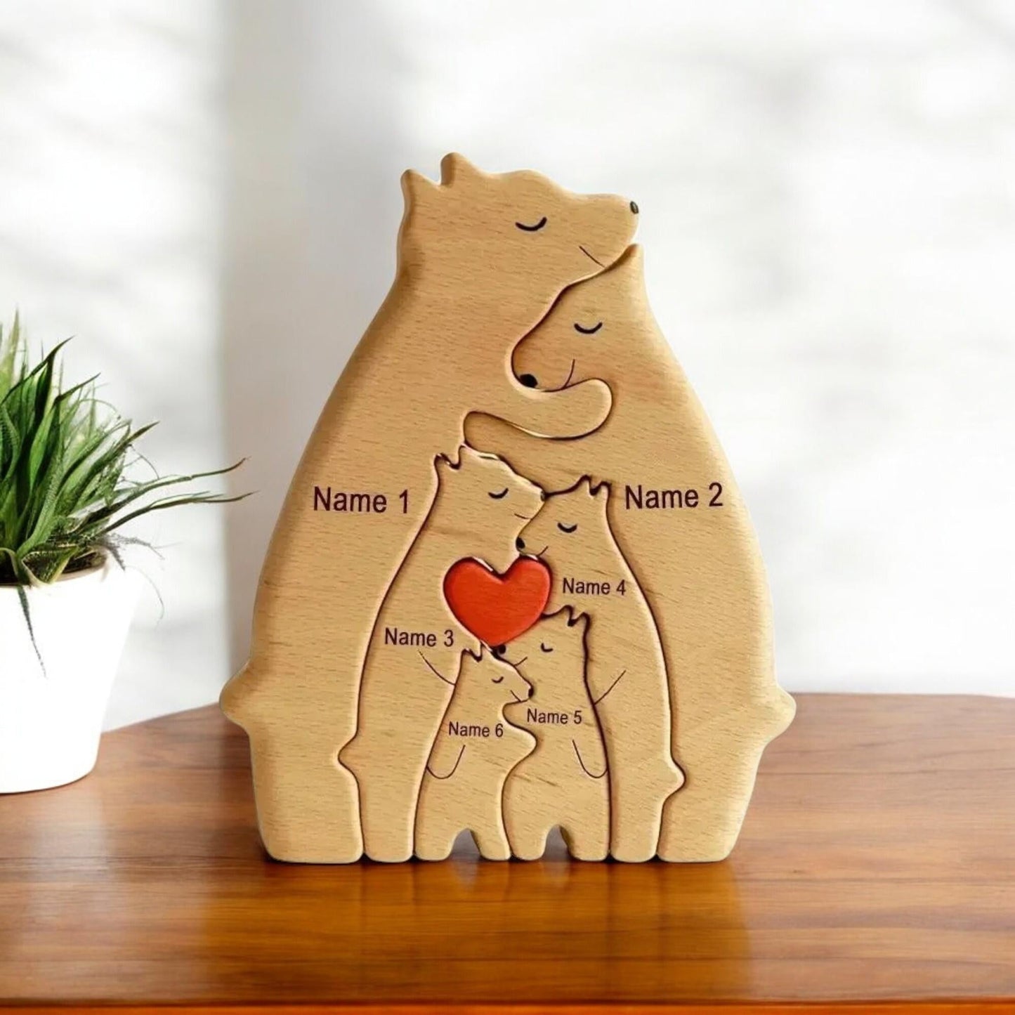 Personalised Bear Family Puzzle With Stand