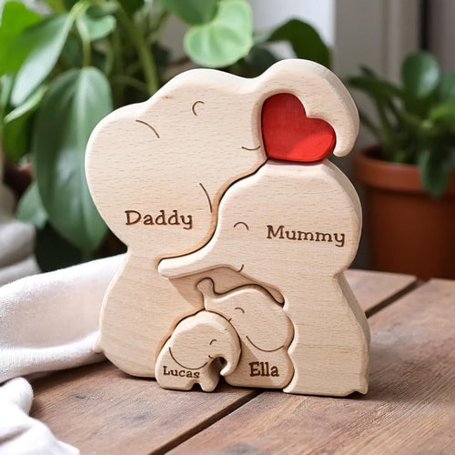Personalised Elephant Family Puzzle