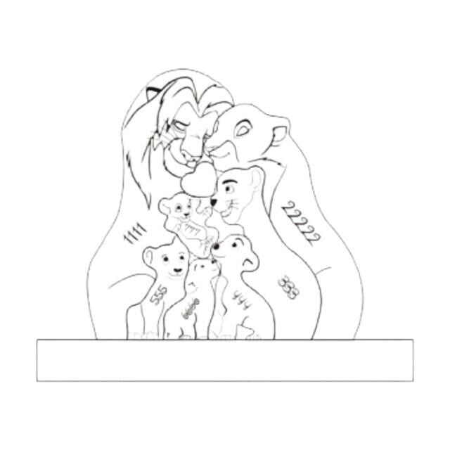 Personalised Lion Family Puzzle