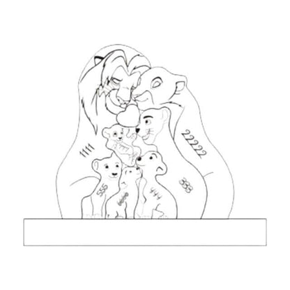 Personalised Lion Family Puzzle