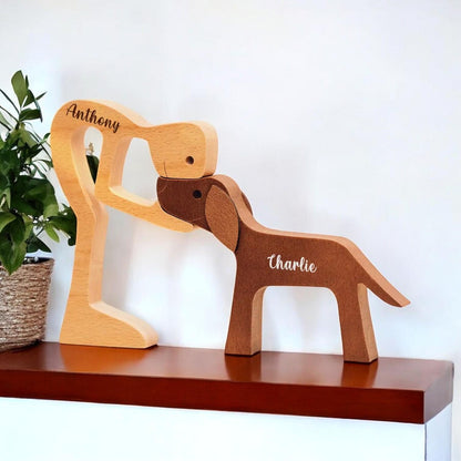 Personalised Woman And Dog Keepsake