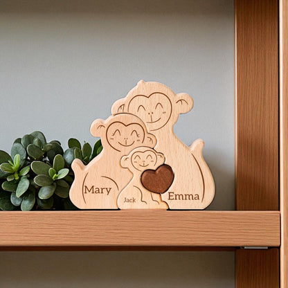 Personalised Monkey Family Puzzle
