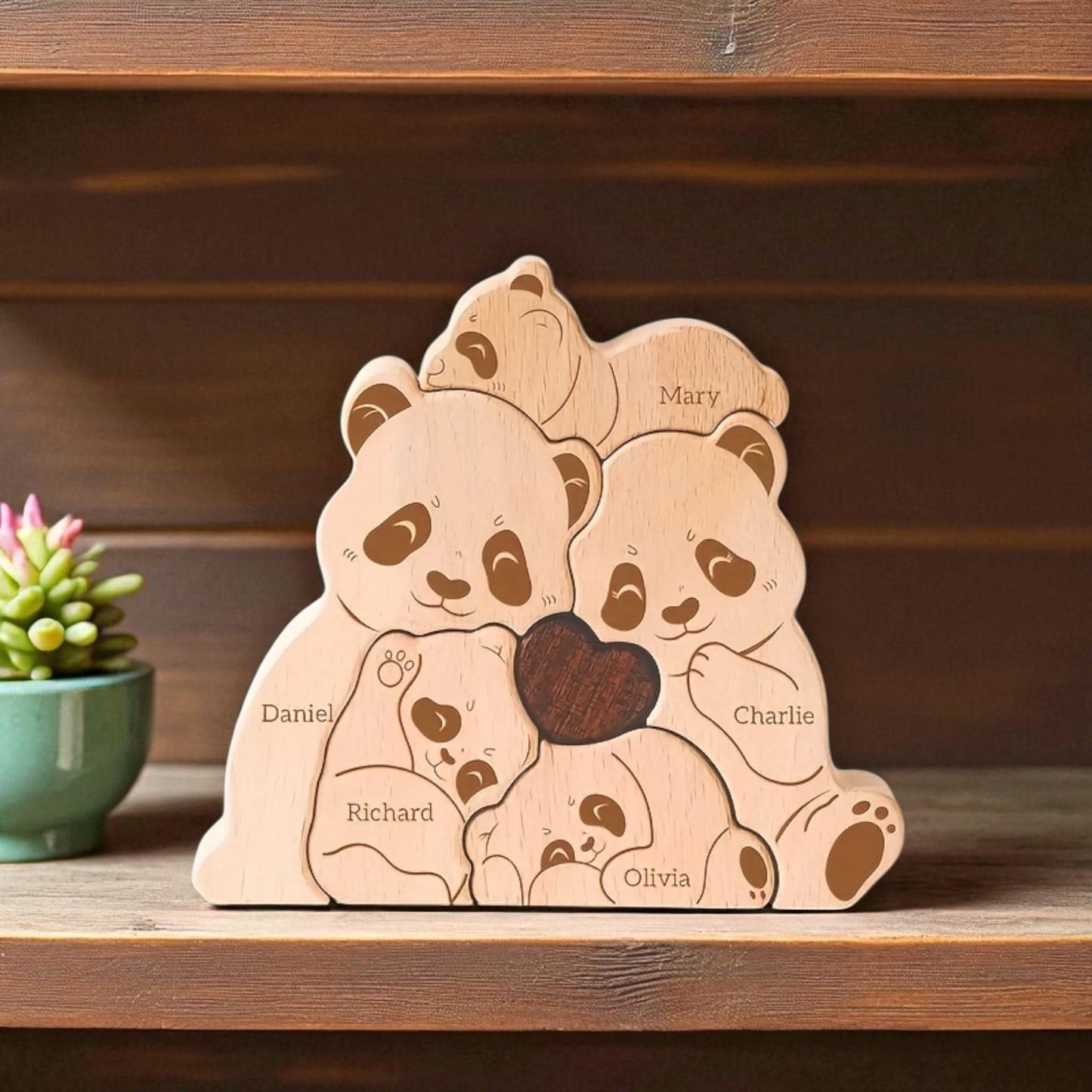 Personalised Panda Family Puzzle