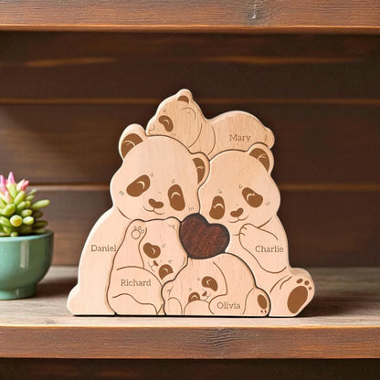 Personalised Panda Family Puzzle