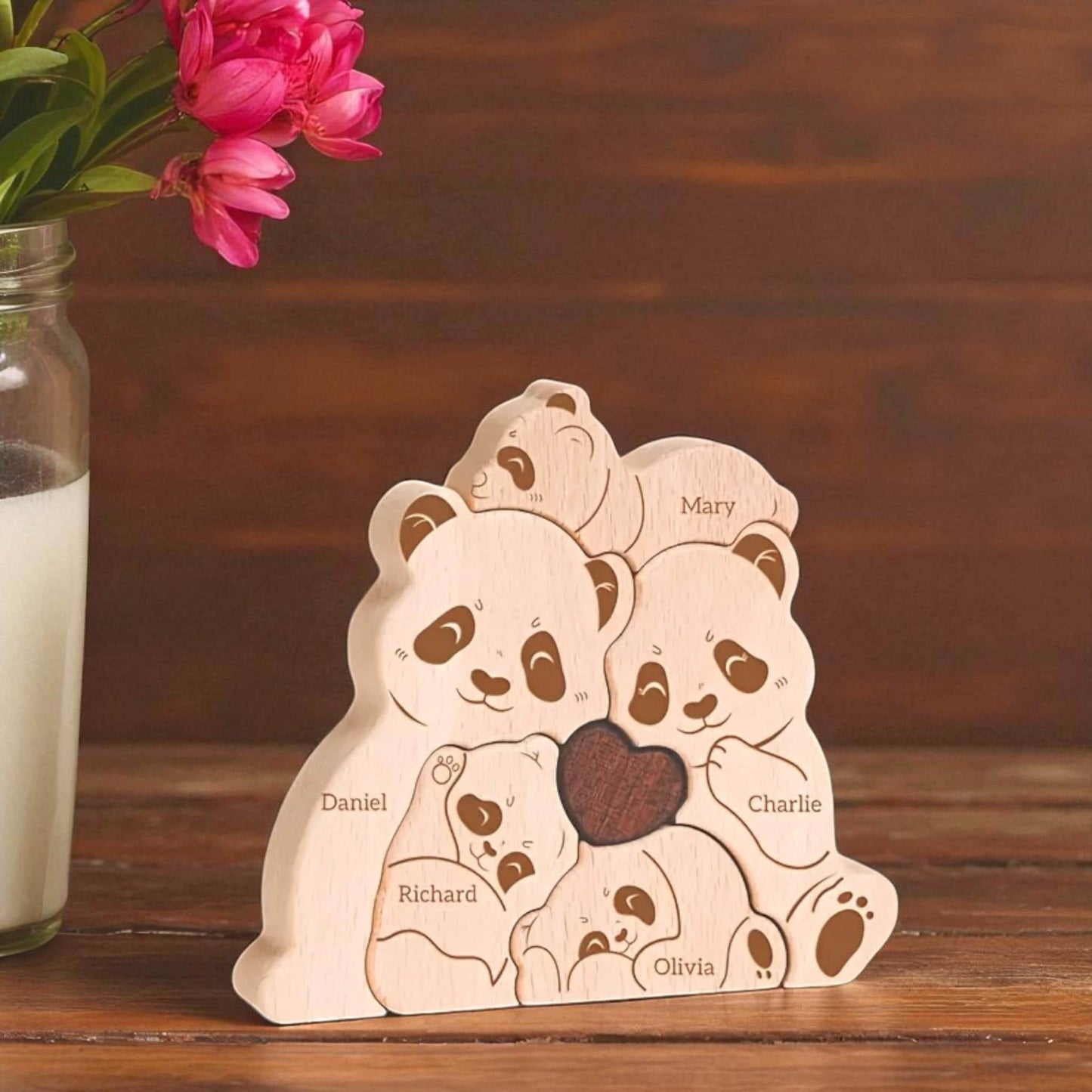 Personalised Panda Family Puzzle