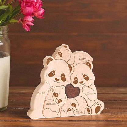 Personalised Panda Family Puzzle