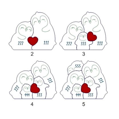 Personalised Penguin Family Puzzle