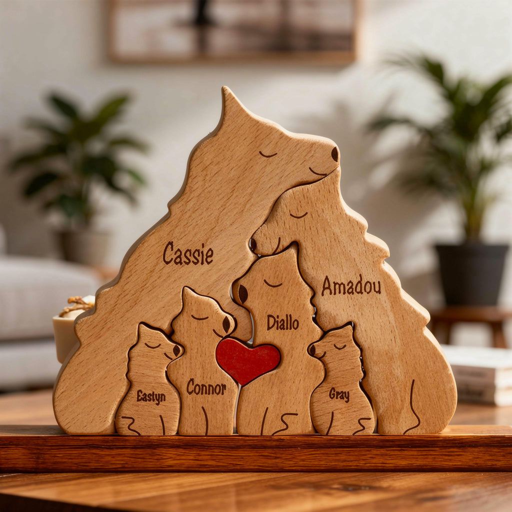 Personalised Wolf Family Puzzle