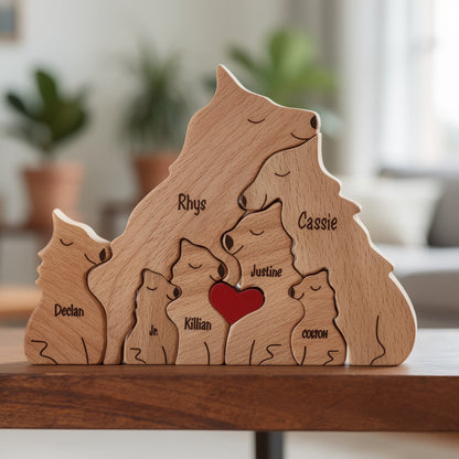Personalised Wolf Family Puzzle