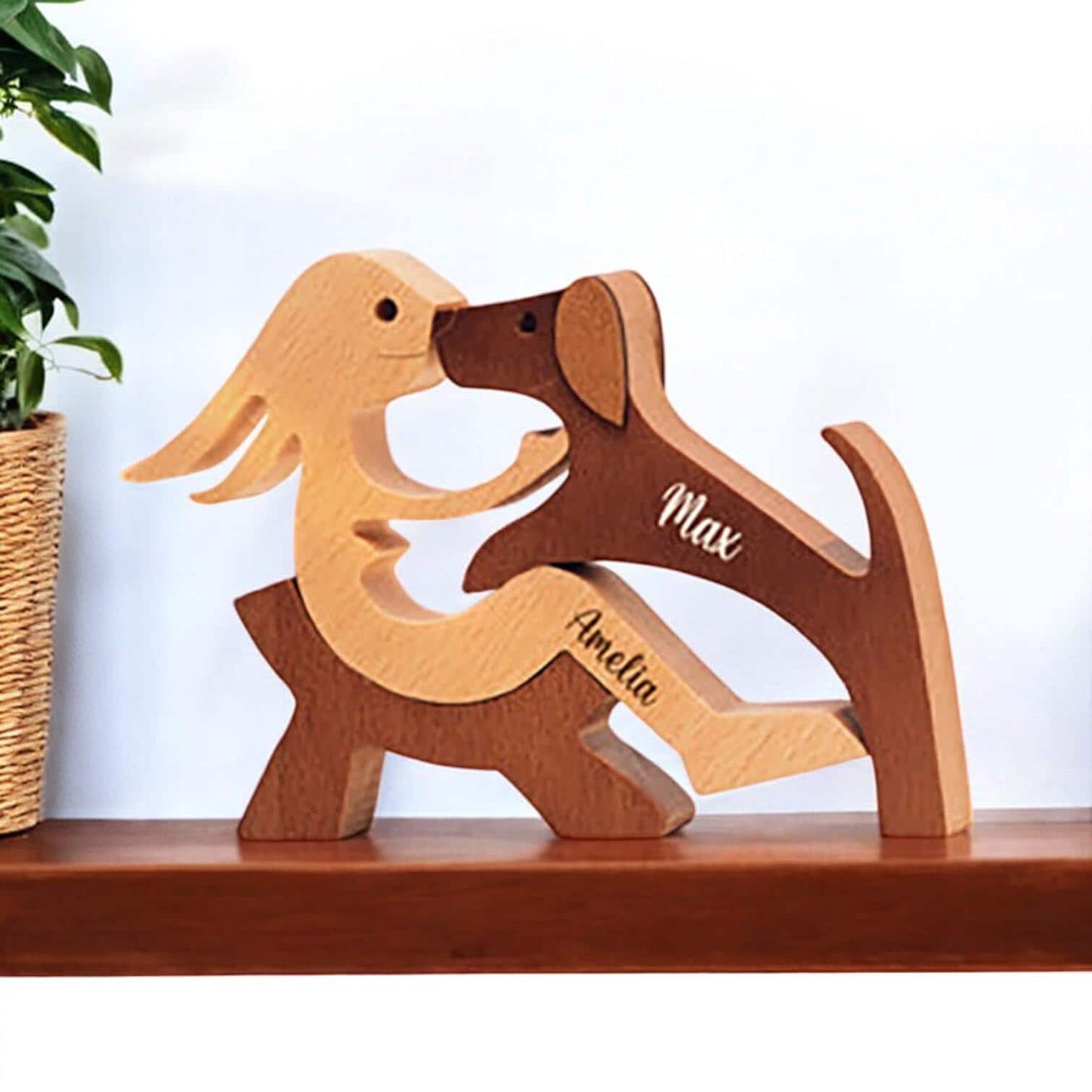 Personalised Woman And Dog Keepsake