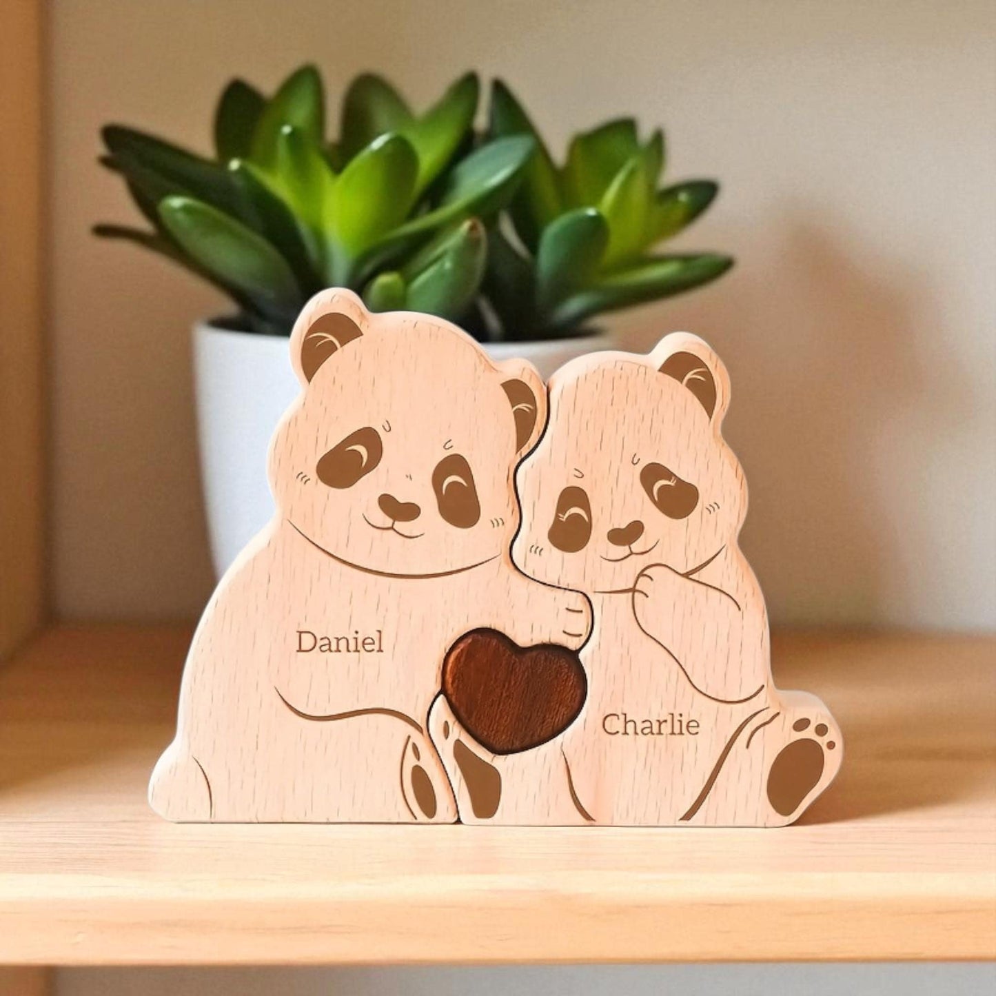 Personalised Panda Family Puzzle