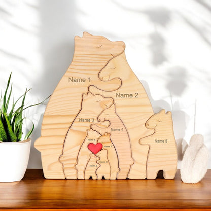 Personalised Bear Family Puzzle With Stand