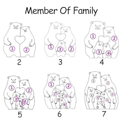 Personalised Bear Family Puzzle