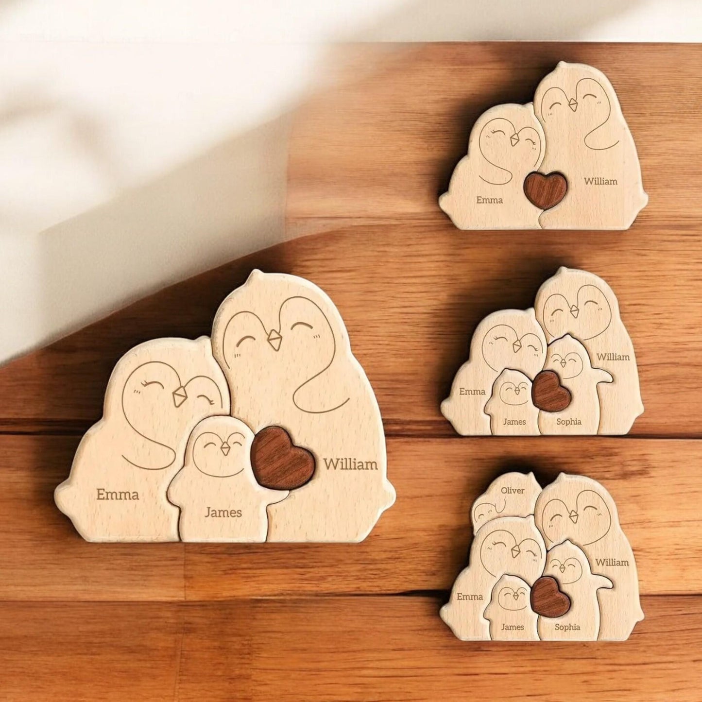 Personalised Penguin Family Puzzle