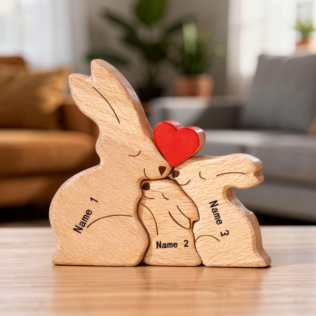 Personalised Rabbit Family Puzzle