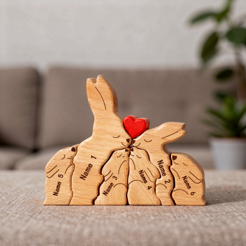 Personalised Rabbit Family Puzzle