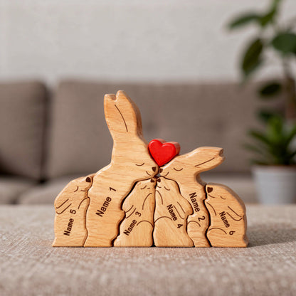 Personalised Rabbit Family Puzzle