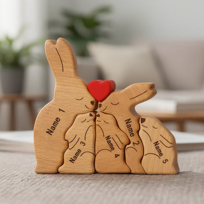 Personalised Rabbit Family Puzzle