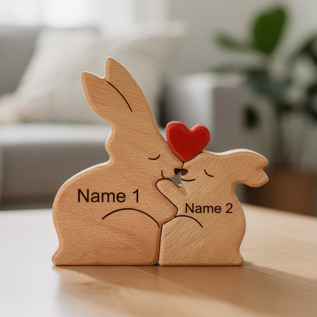 Personalised Rabbit Family Puzzle