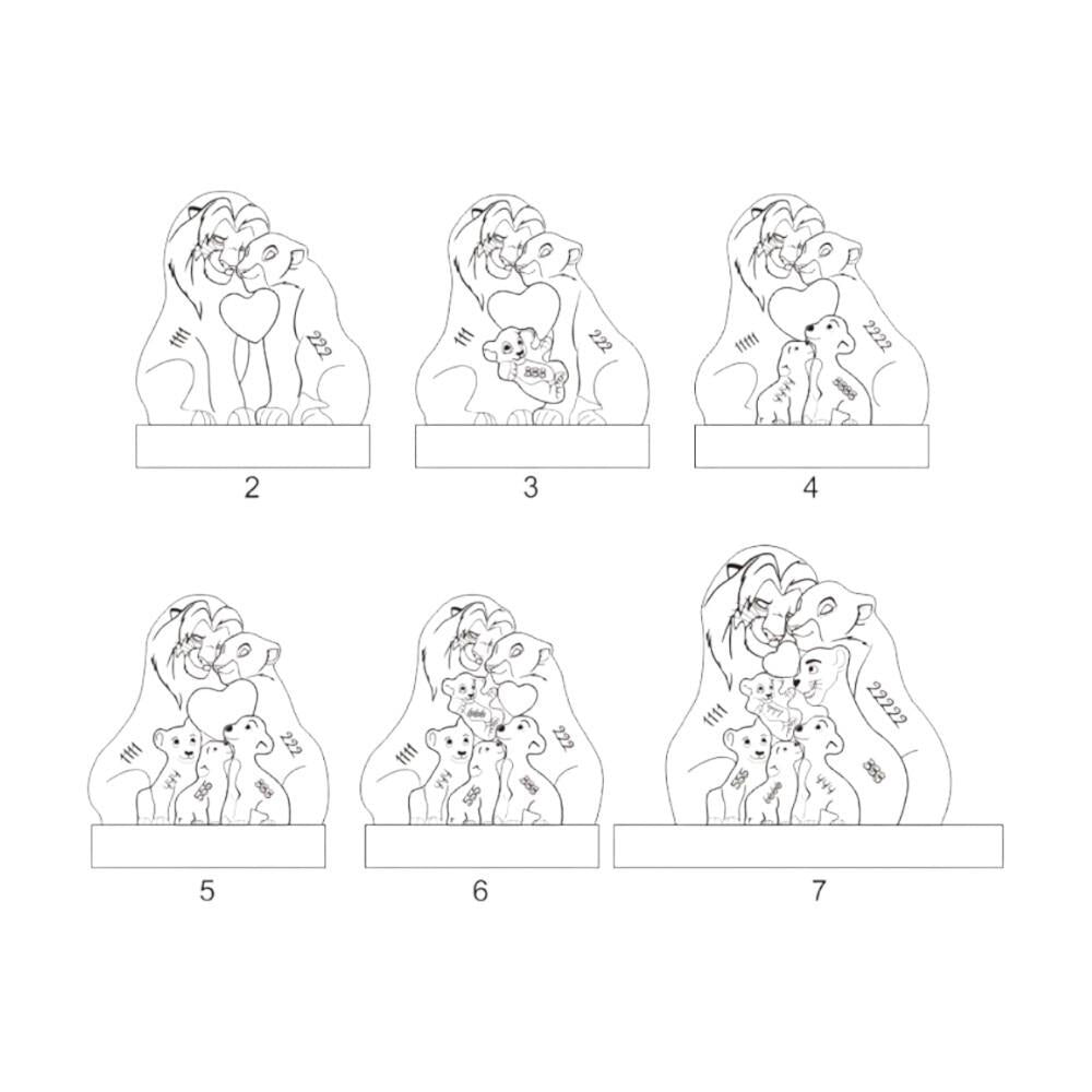 Personalised Lion Family Puzzle