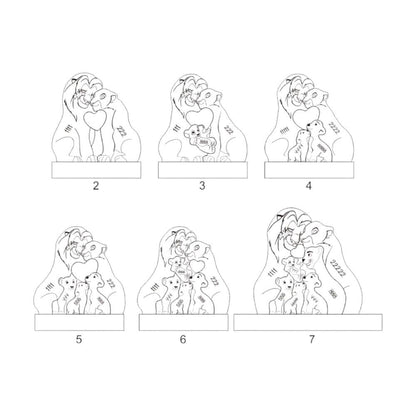 Personalised Lion Family Puzzle