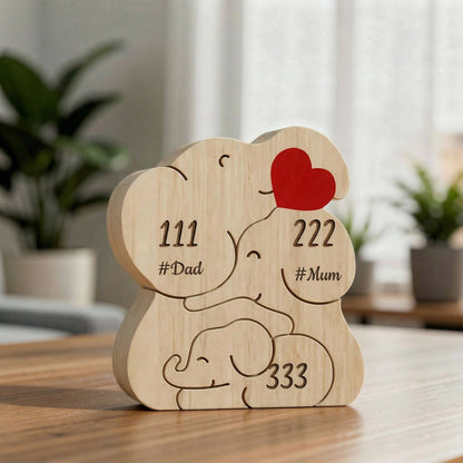 Personalised Elephant Family Puzzle