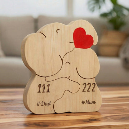 Personalised Elephant Family Puzzle