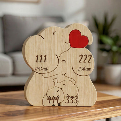 Personalised Elephant Family Puzzle