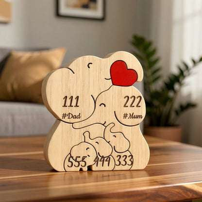 Personalised Elephant Family Puzzle