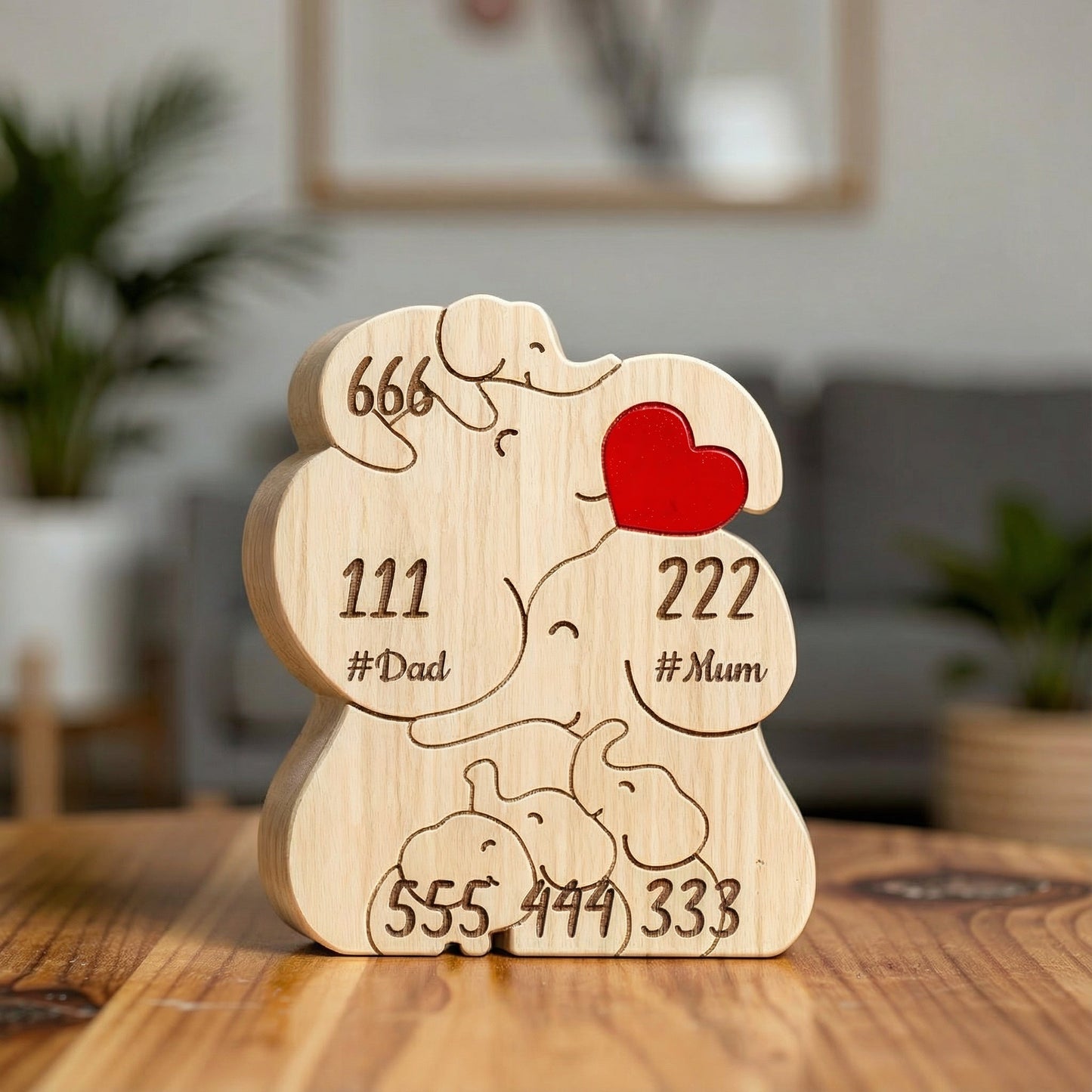 Personalised Elephant Family Puzzle